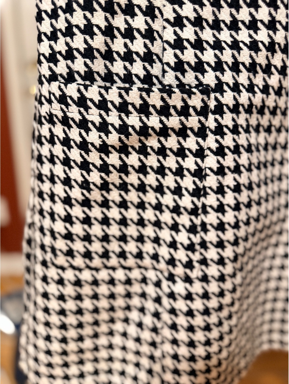 SHEIN Black and White Houndstooth Sleeveless Dress Size L US 8/10 - Picture 2 of 8